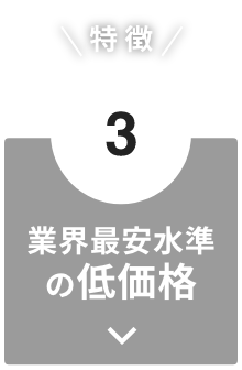 ”業界最安水準の低価格”