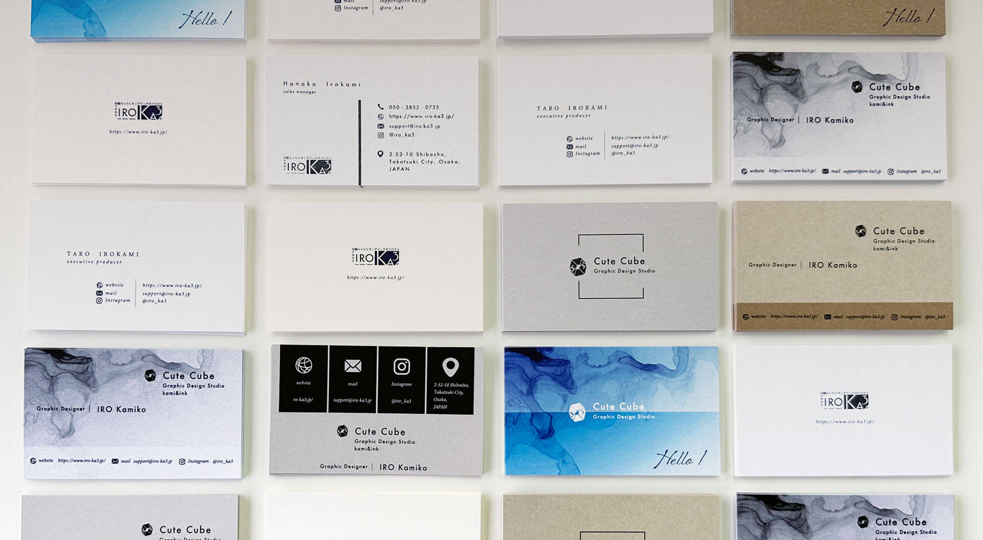 あたらしい名刺はイロんなカミで | 名刺印刷は印刷らくらくオンデマンドの「IRO-Ka3.jp」におまかせください！